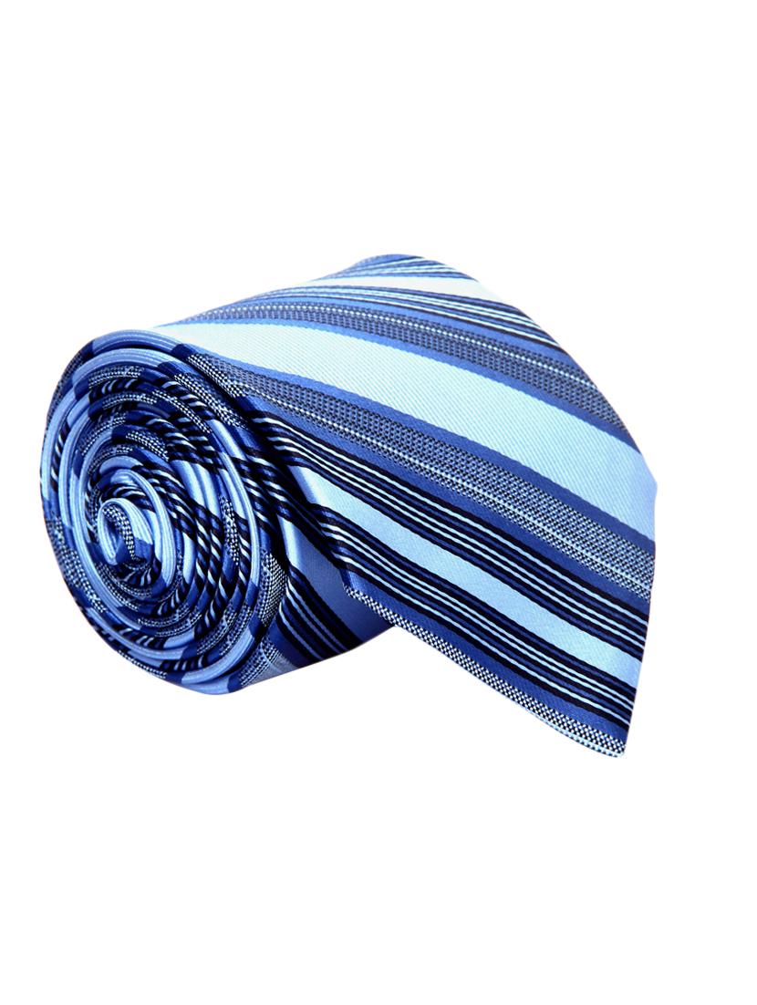 blue color, microfiber neck tie - 12140089 -  Zoom Image - 0