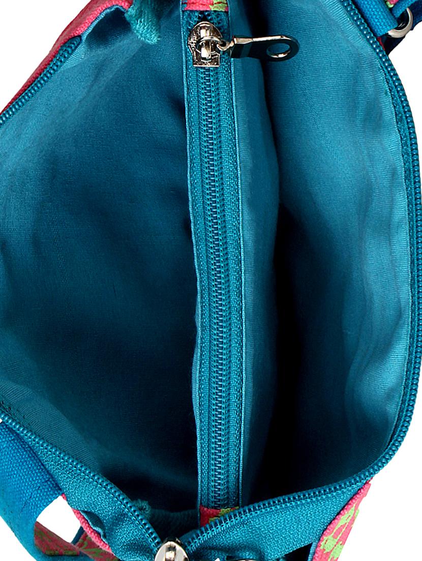 multi printed canvas sling bag - 12155970 - Standard Image - 2
