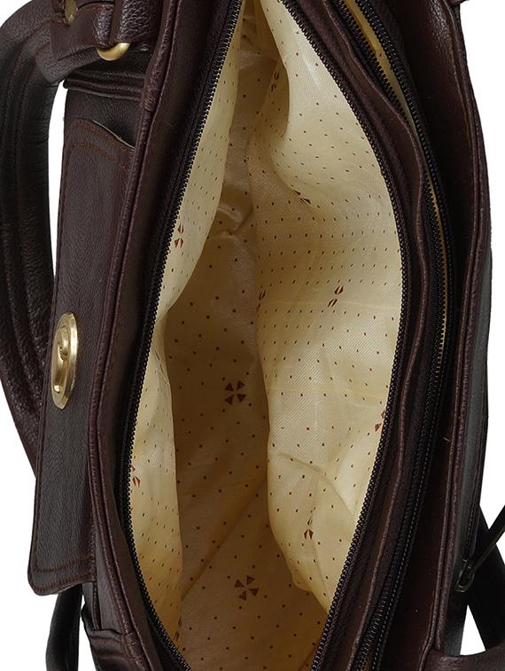 brown leatherette handbag - 12160561 - Standard Image - 2