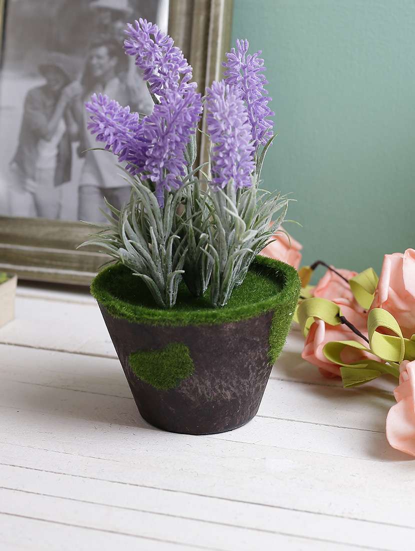 purple 18.5 cm artificial floral plant