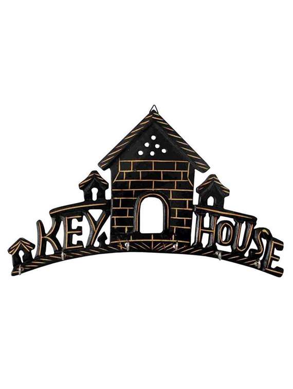 brown wooden  key holder