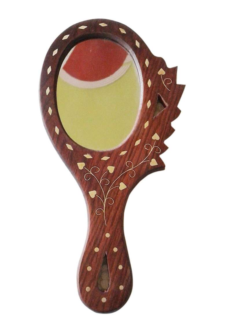 brown wooden mirror