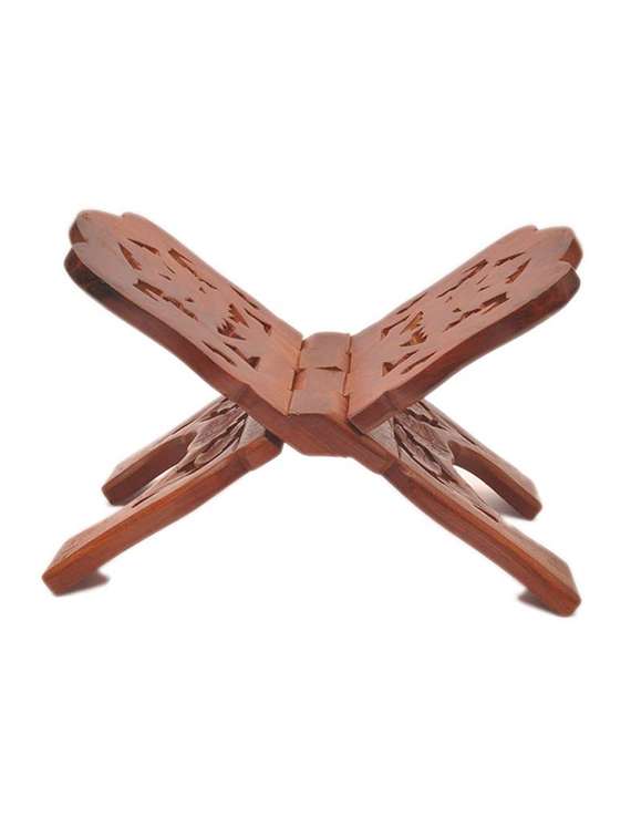 wooden hand carved holy book stand