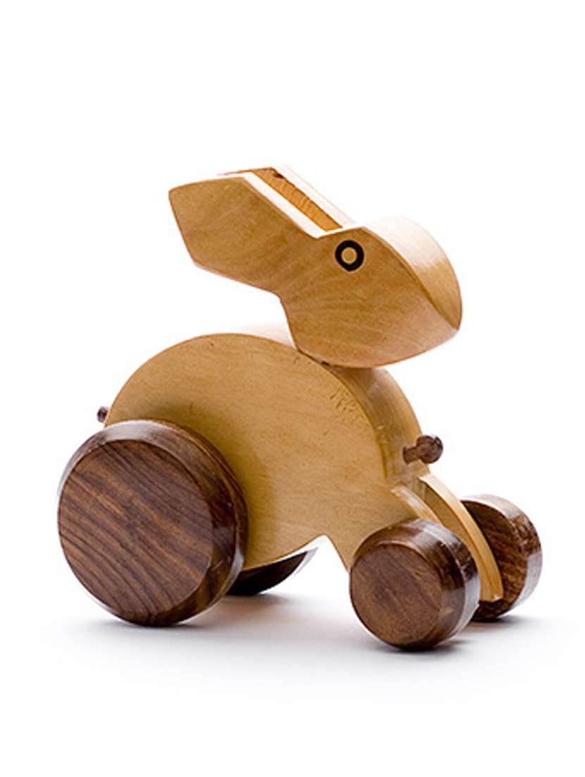 desi karigar wooden rabbit toy