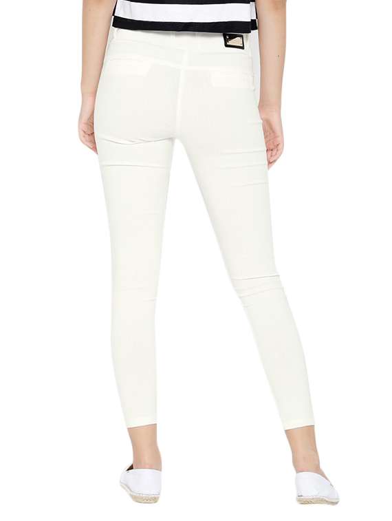 white cotton jeggings - 12165436 - Standard Image - 2