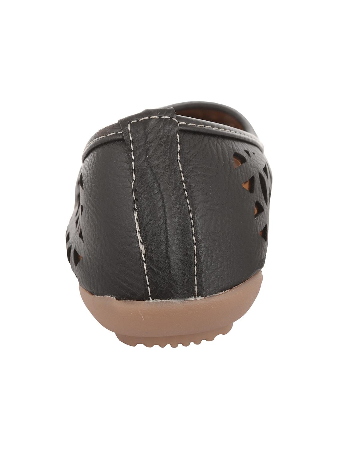 black leatherette ballerina - 12165544 - Standard Image - 2