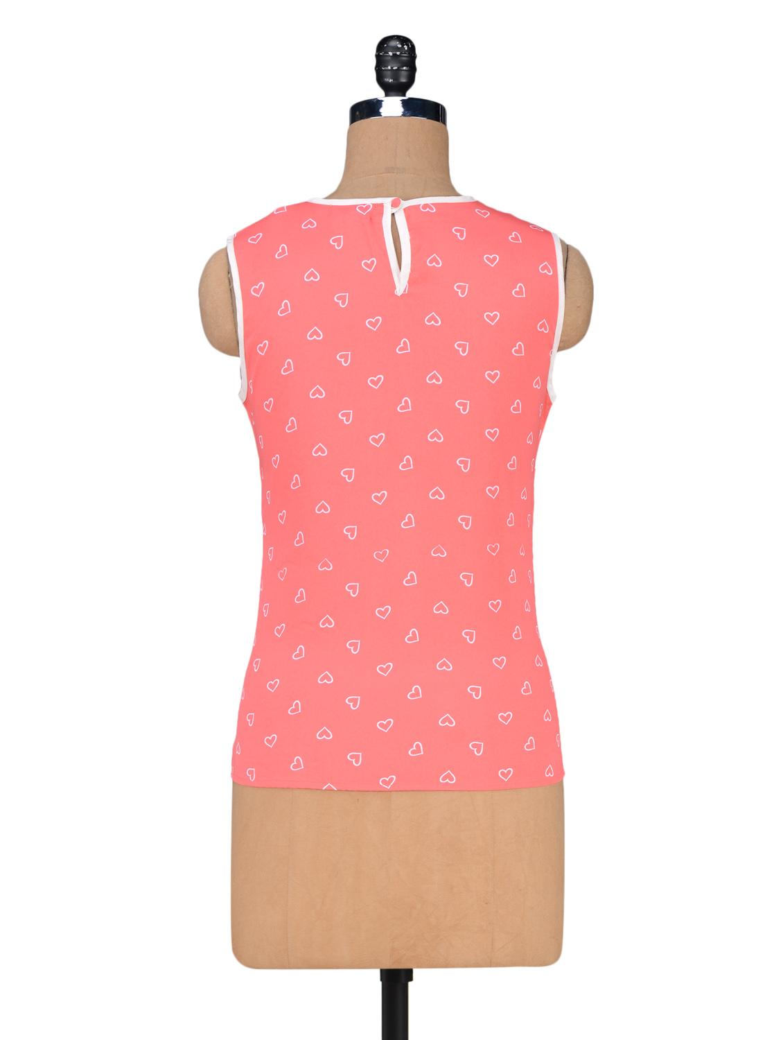pink printed poly crepe top - 1216820 - Standard Image - 2
