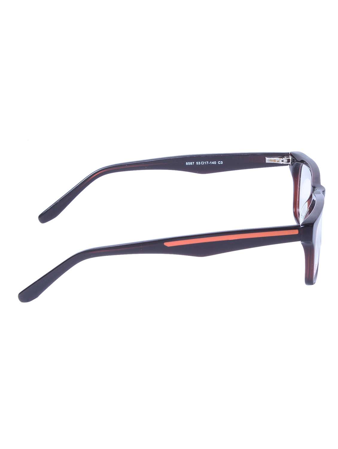 brown plastic rectangle spectacle frame - 12170047 -  Standard Image - 2