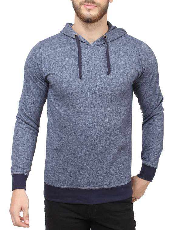solid stone blue fleece sweatshirt