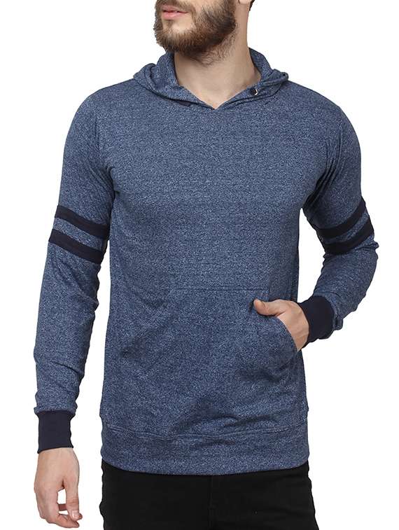 solid stone blue fleece sweatshirt