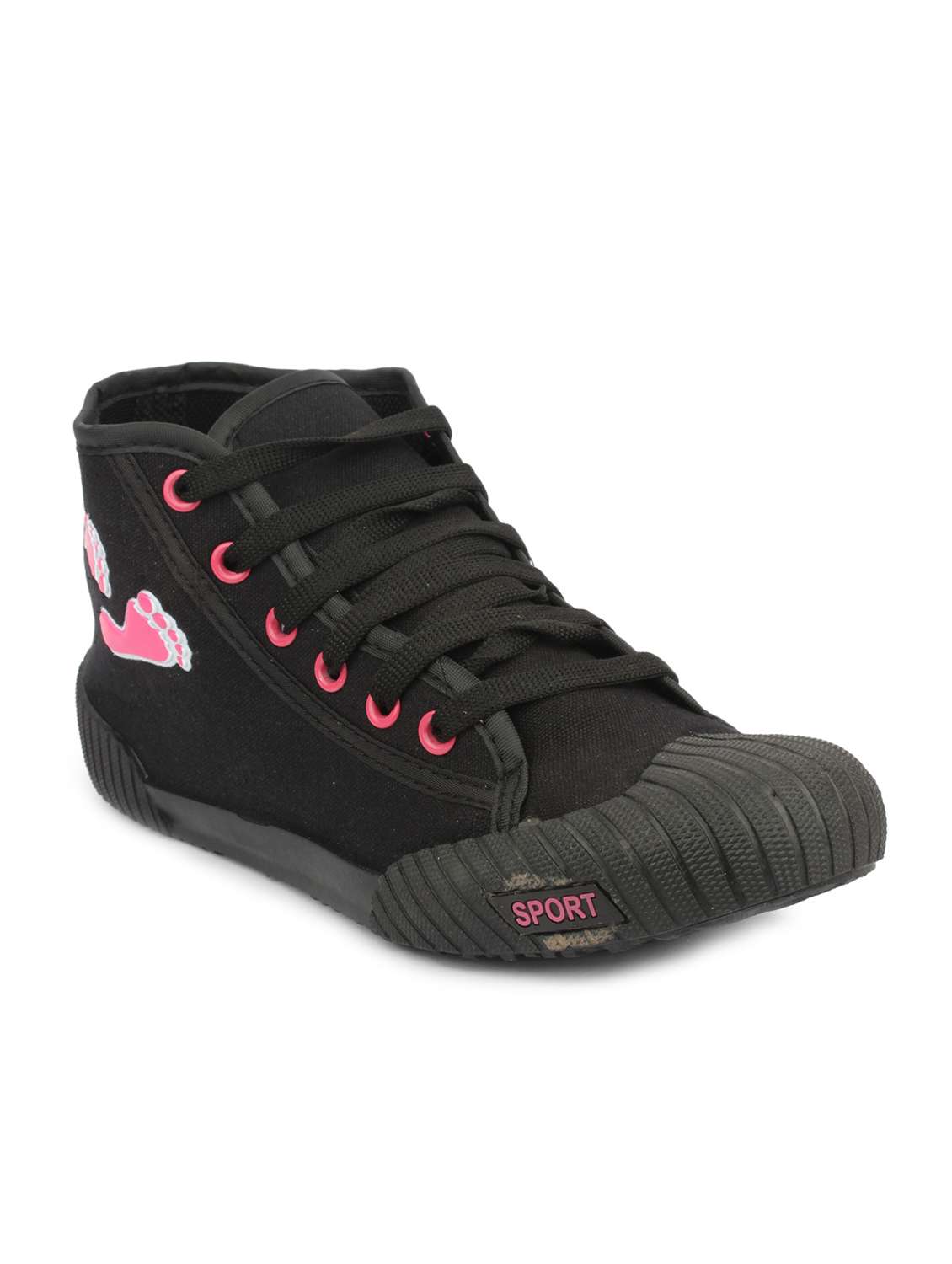 black lace-up casual shoe