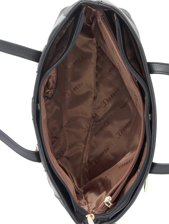 black synthetic leather handbag - 12184899 - Standard Image - 2