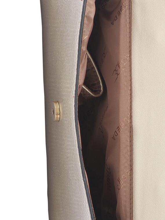 beige textured synthetic leather handbag - 12184906 - Standard Image - 2