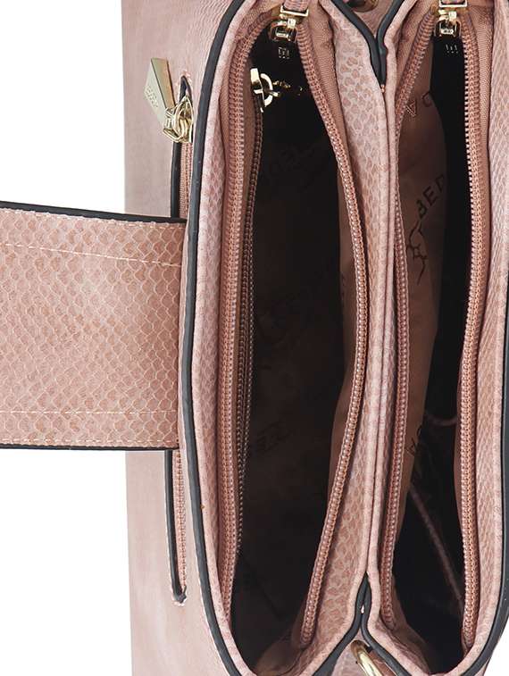 beige synthetic leather sling bag - 12184927 -  Standard Image - 2