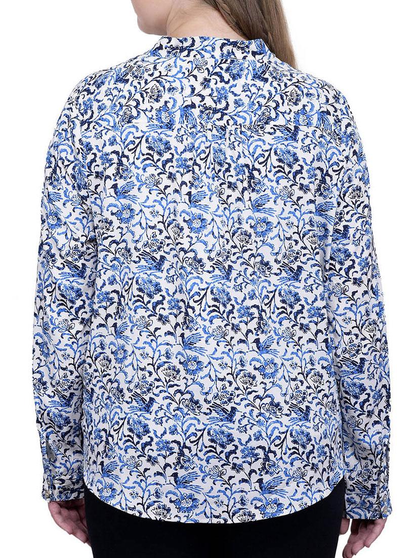 blue floral printed regular top - 12197439 - Standard Image - 2
