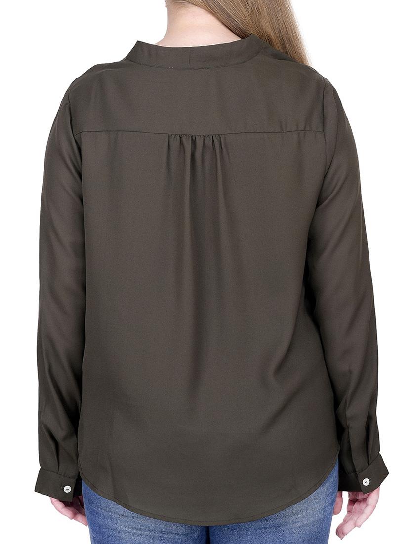olive green regular top - 12197444 - Standard Image - 2