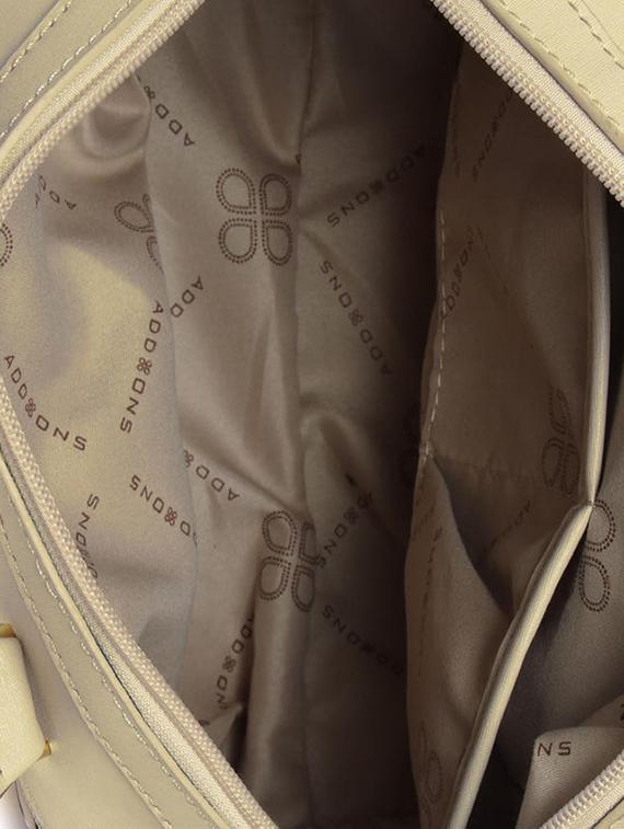 beige synthetic leather handbag with sling - 12203214 - Standard Image - 2
