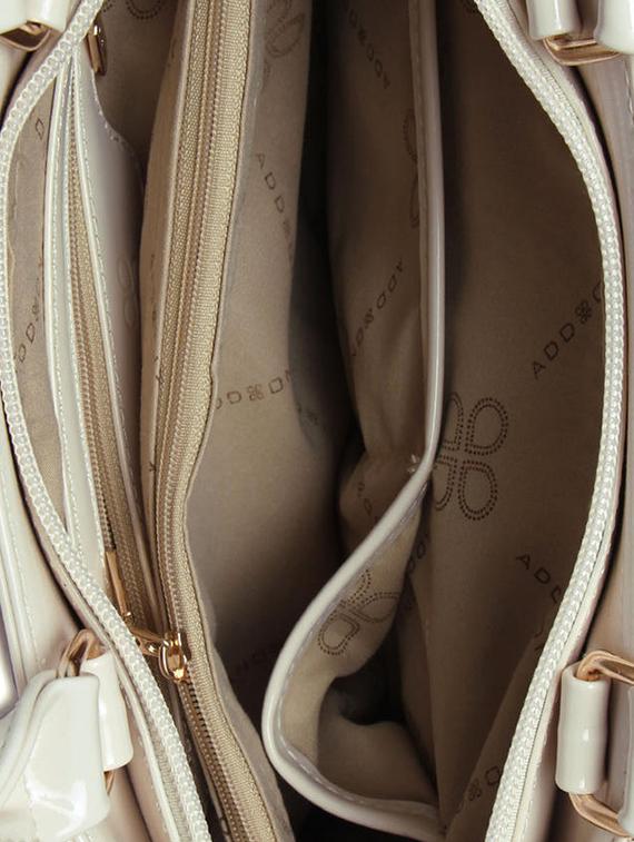 white synthetic leather handbag with sling - 12203216 - Standard Image - 2