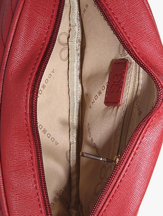 red quilted leatherette sling bag - 12203363 - Standard Image - 2