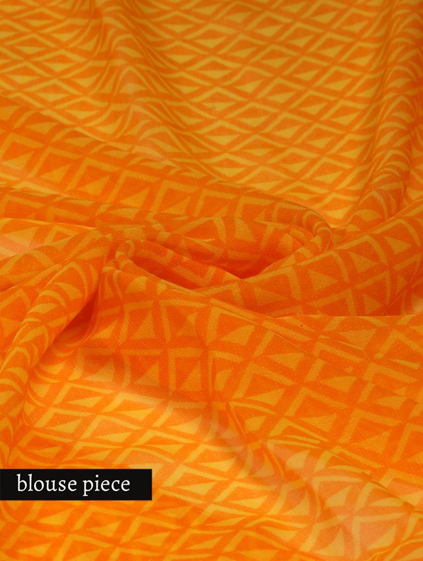 Multicolor Printed Georgette Half & Hlaf Saree - 1220437 - Standard Image - 2