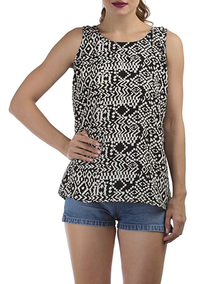 women's straight round neck top