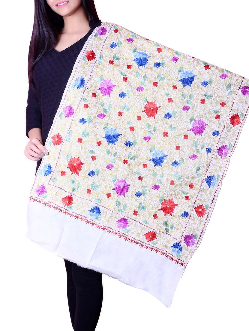 multi colored woollen shawl