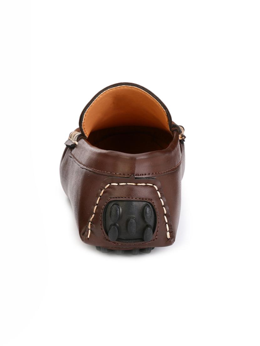 brown synthetic slip on loafers - 12214745 - Standard Image - 2