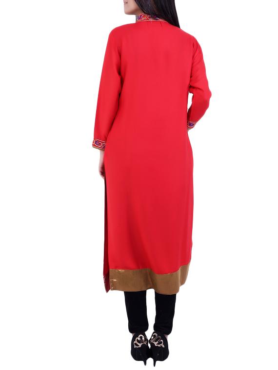 women's straight kurta - 12215126 - Standard Image - 2