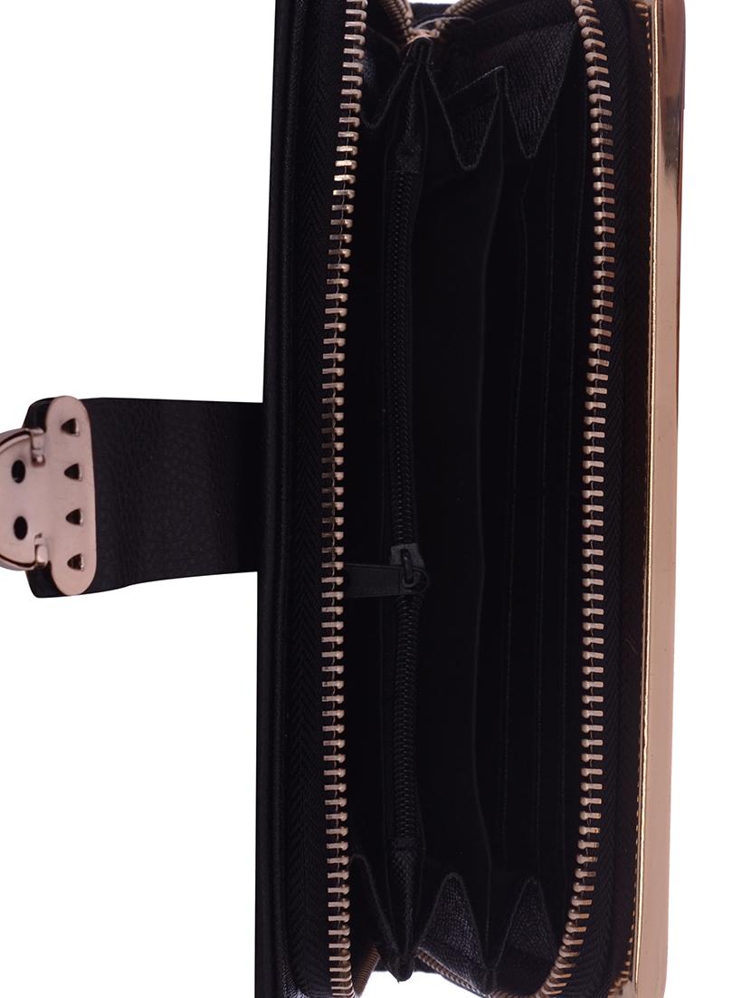 black leatherette textured clutch - 12220988 - Standard Image - 2