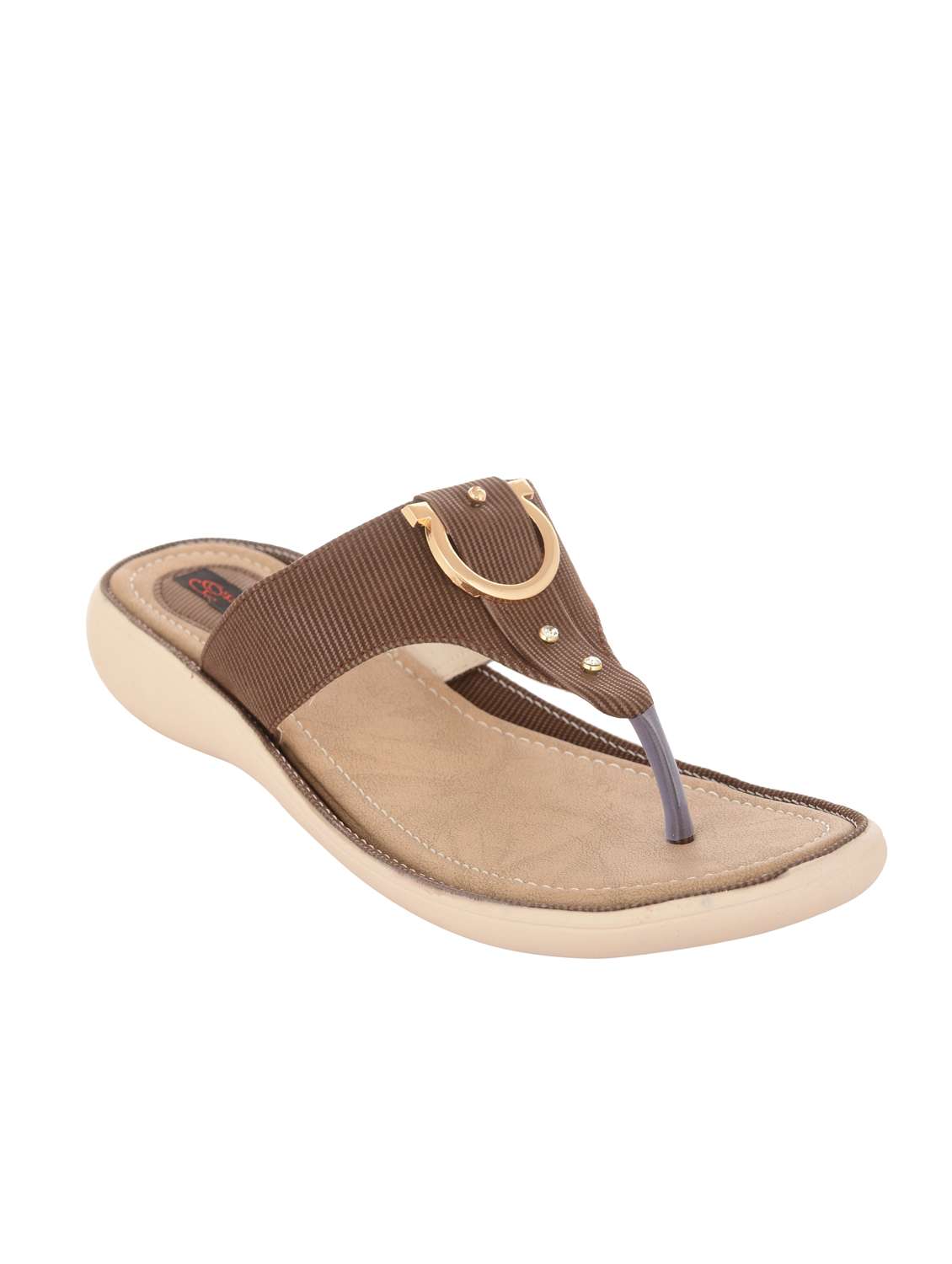 brown toe separator  sandals