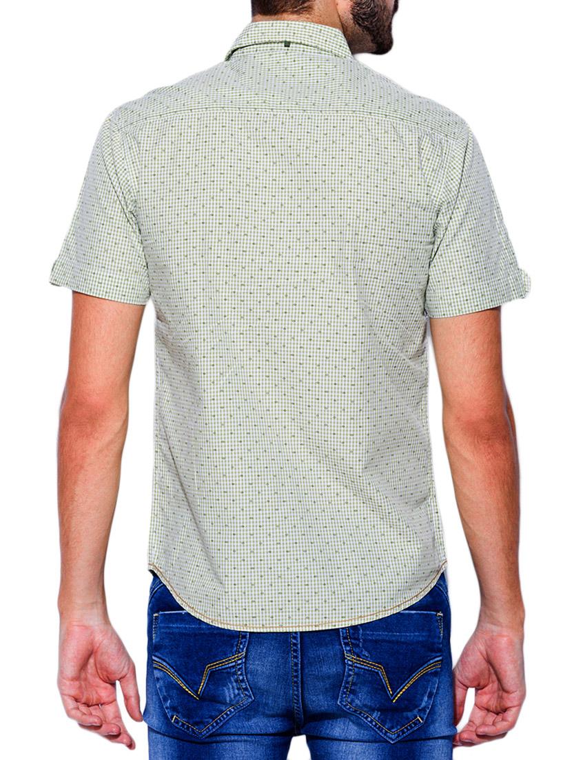mufti mens green slim fit mid rise casual shirts - 12242718 - Standard Image - 2