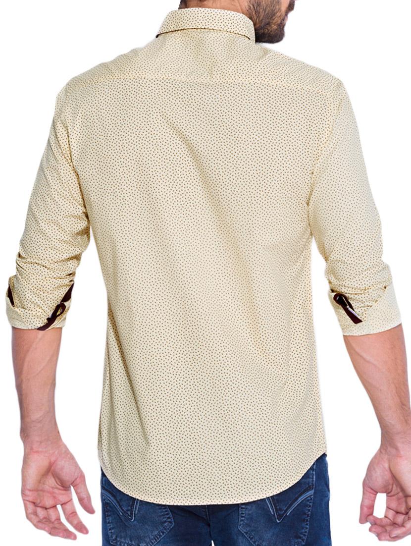 mufti mens fawn slim fit mid rise casual shirts - 12242724 - Standard Image - 2