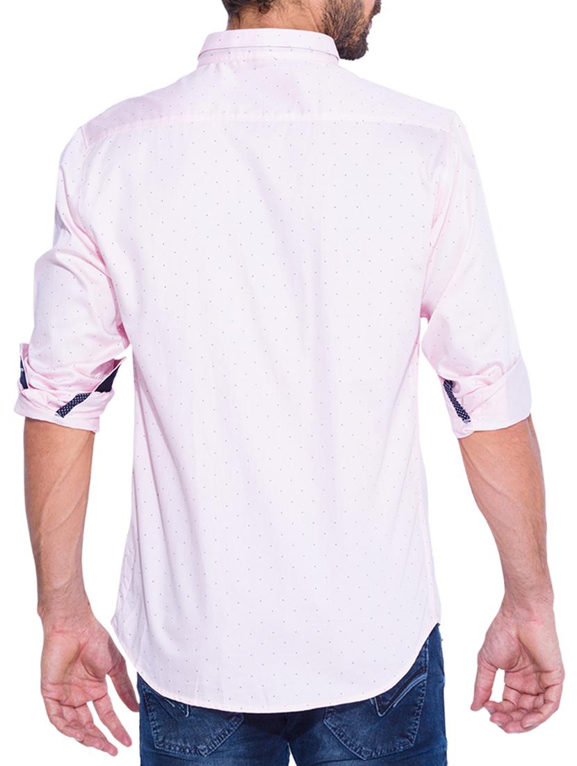 mufti mens pink slim fit mid rise casual shirts - 12242725 - Standard Image - 2
