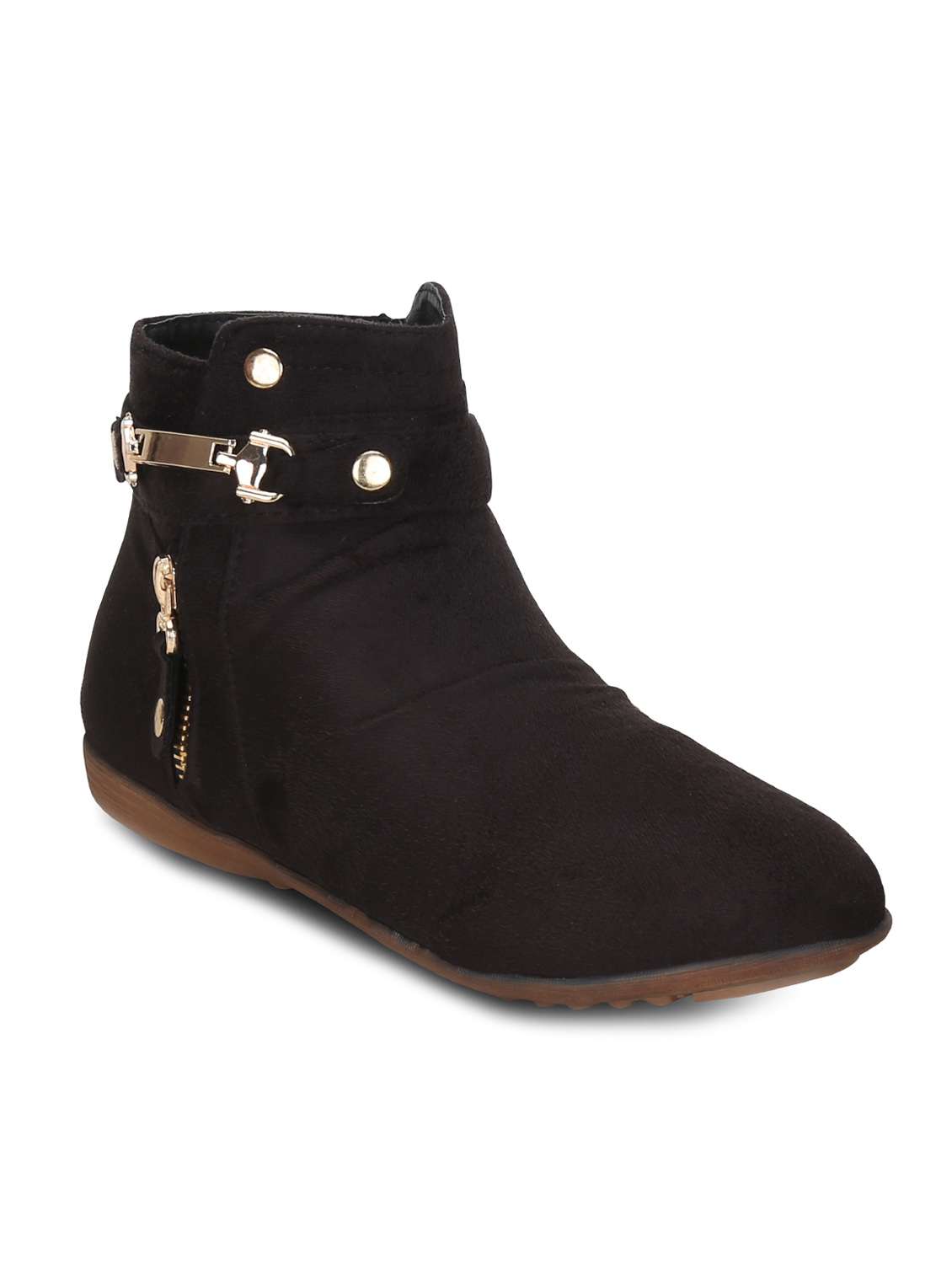black ankle boot