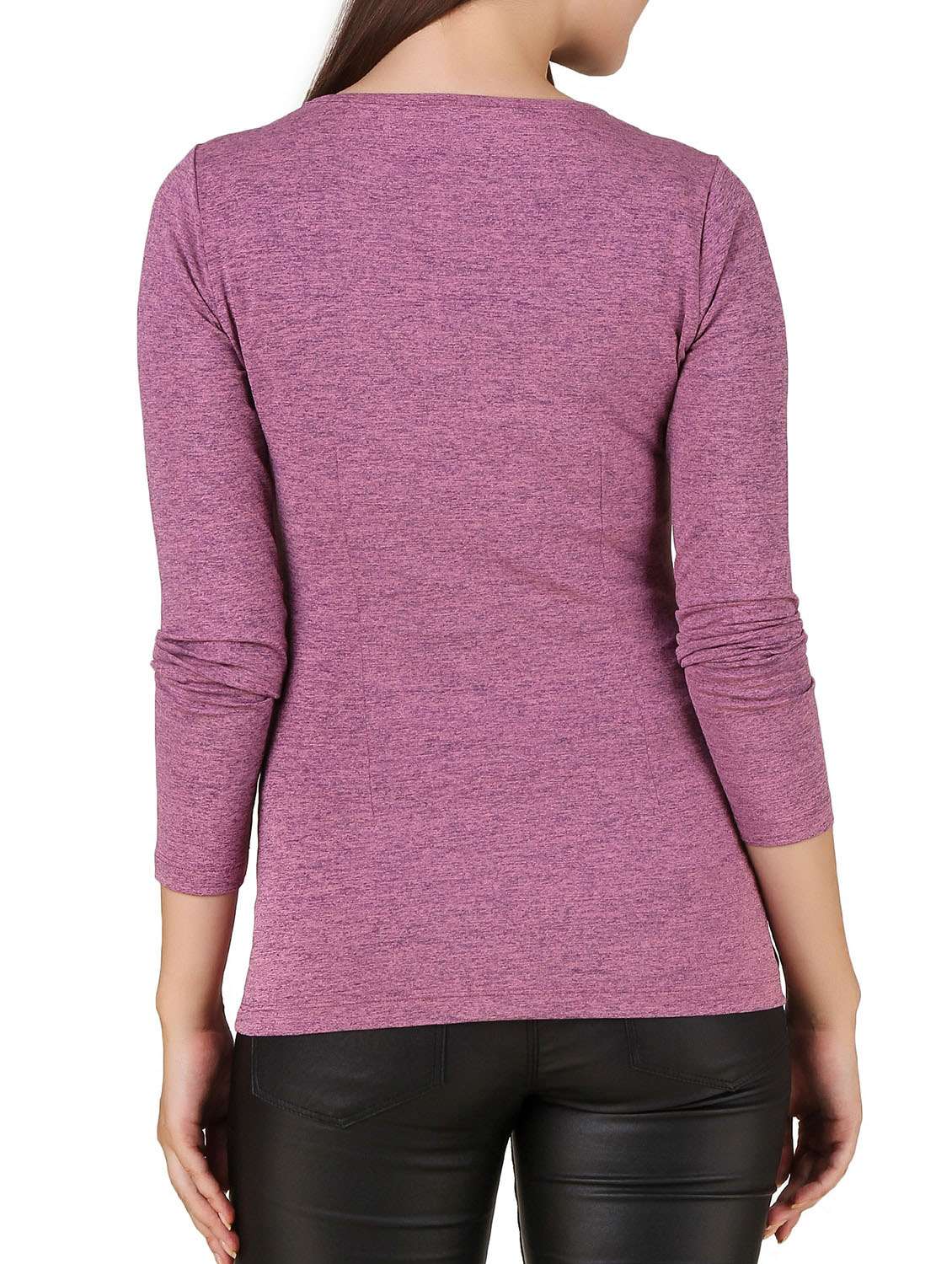 cowl neck melange top  - 12251241 -  Standard Image - 2