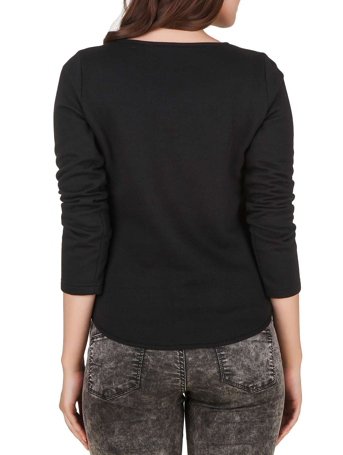 solid black fleece pullover - 12251250 -  Standard Image - 2