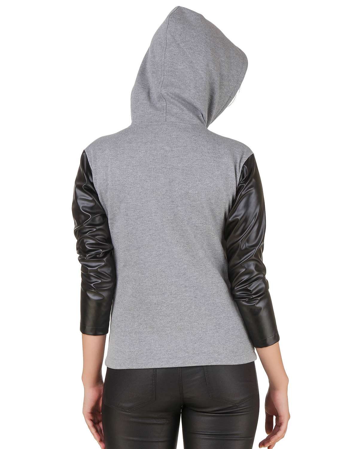grey fleece hooded sweatshirt - 12251254 -  Standard Image - 2