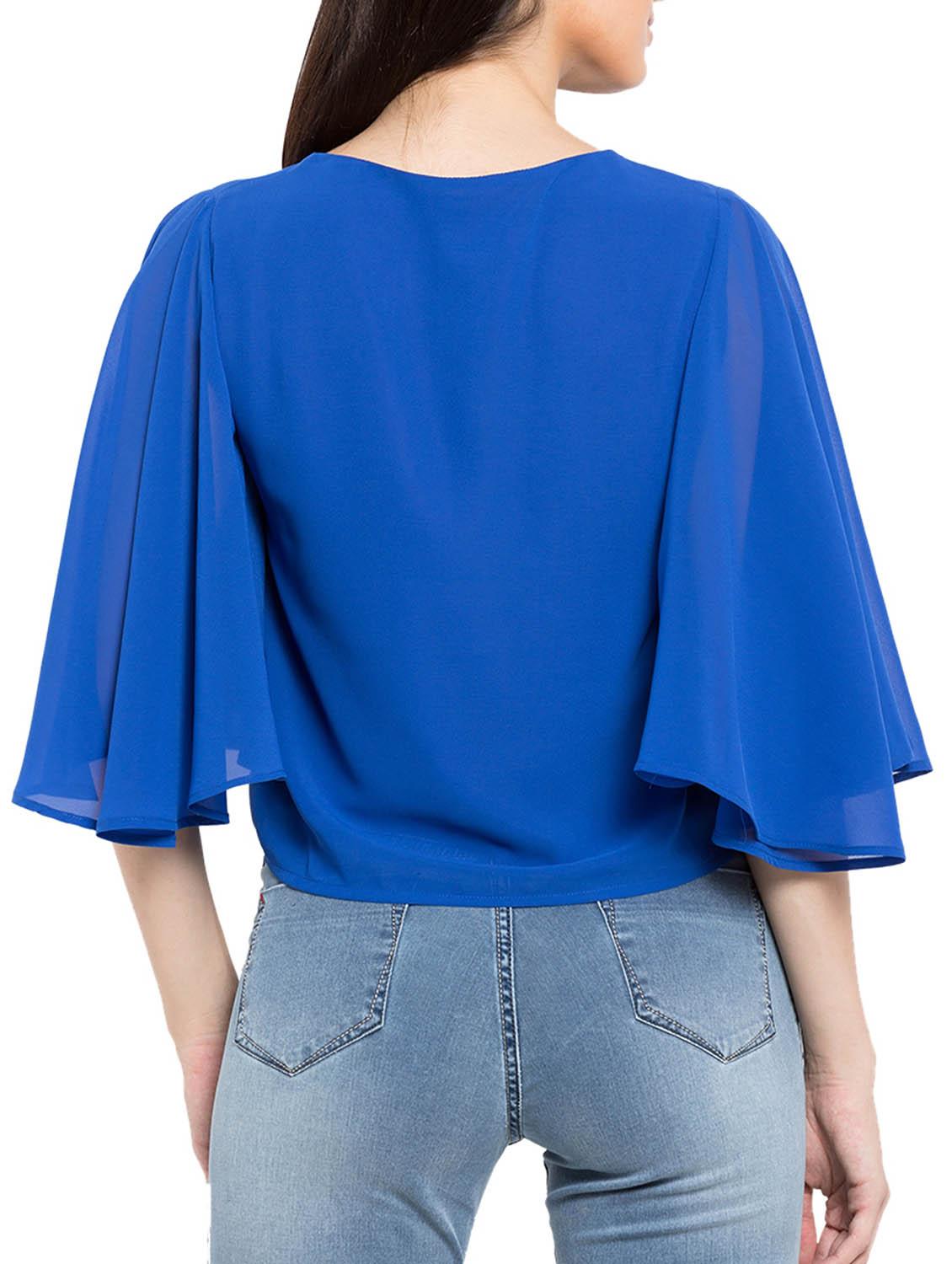 red georgette regular top - 12252625 - Standard Image - 2