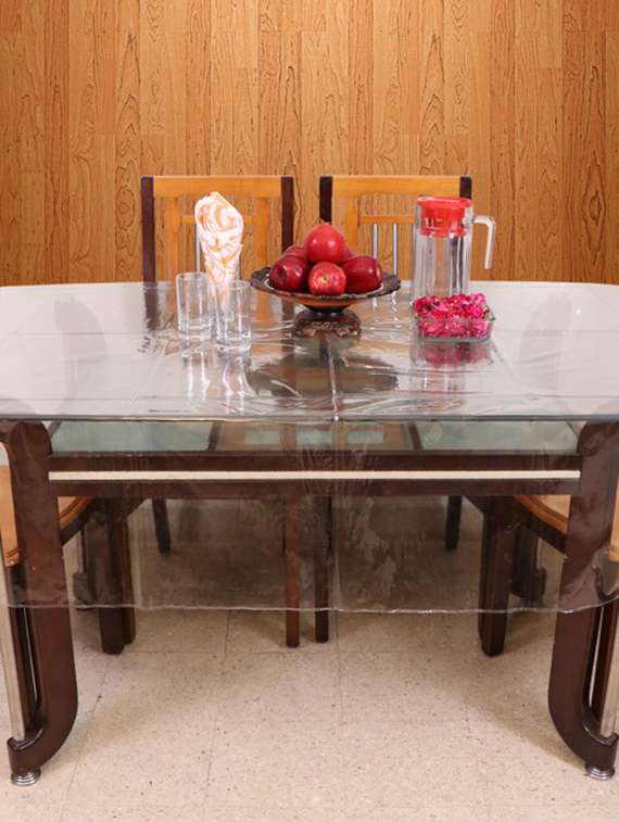 azalea clear 8 seater table cover ,pack of 1