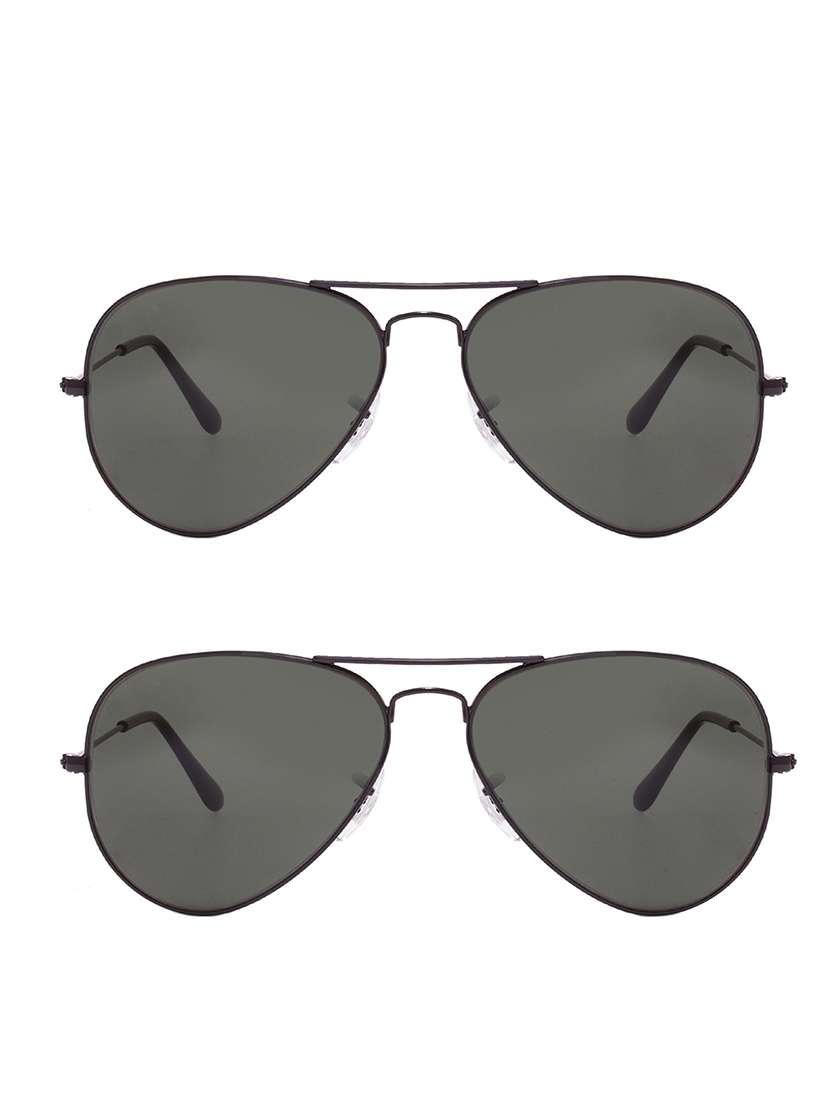 black metal aviator men sunglass