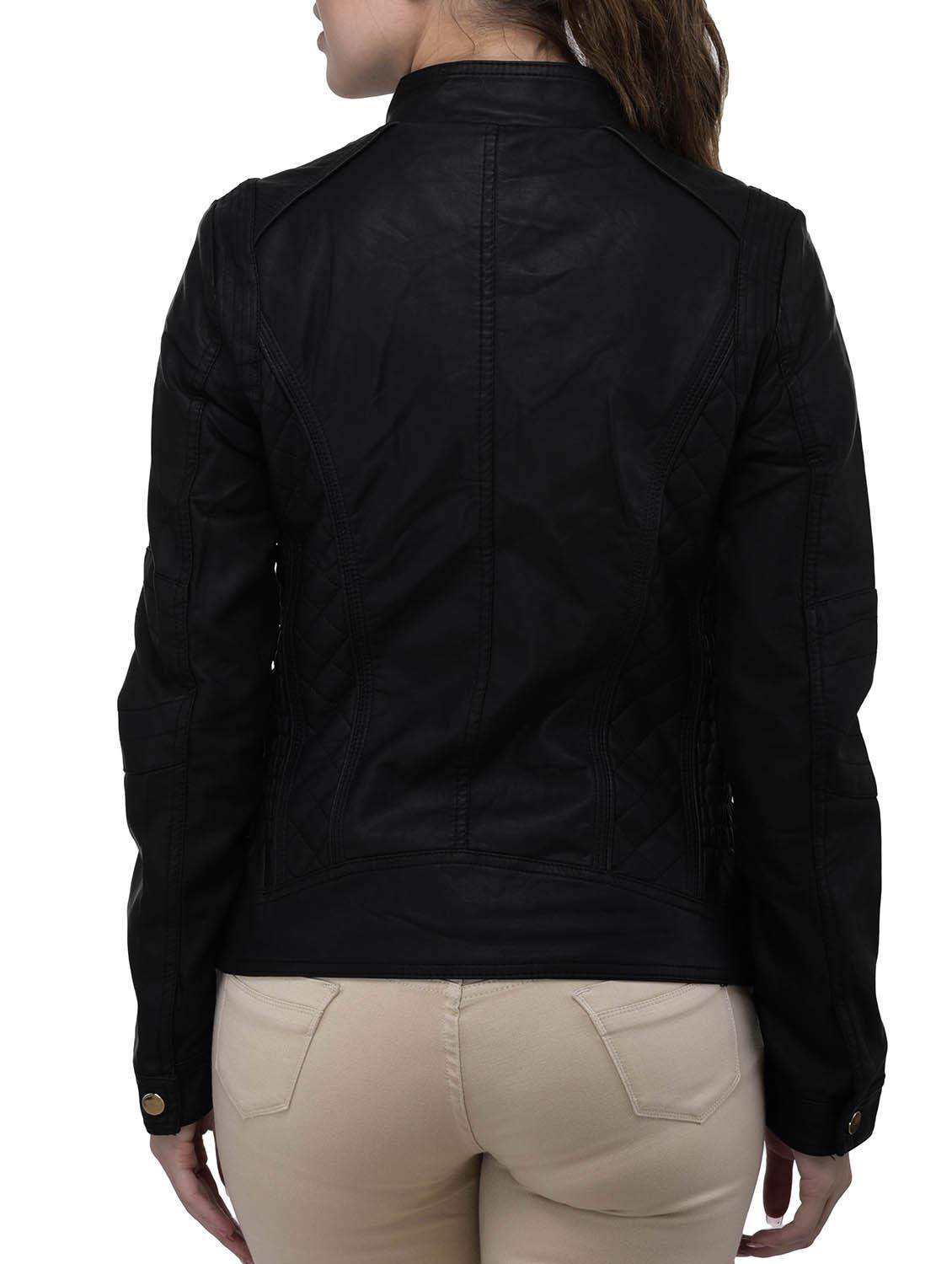 solid black leatherette jacket - 12275197 - Standard Image - 2