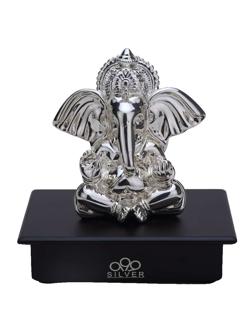 silver ganesha idol