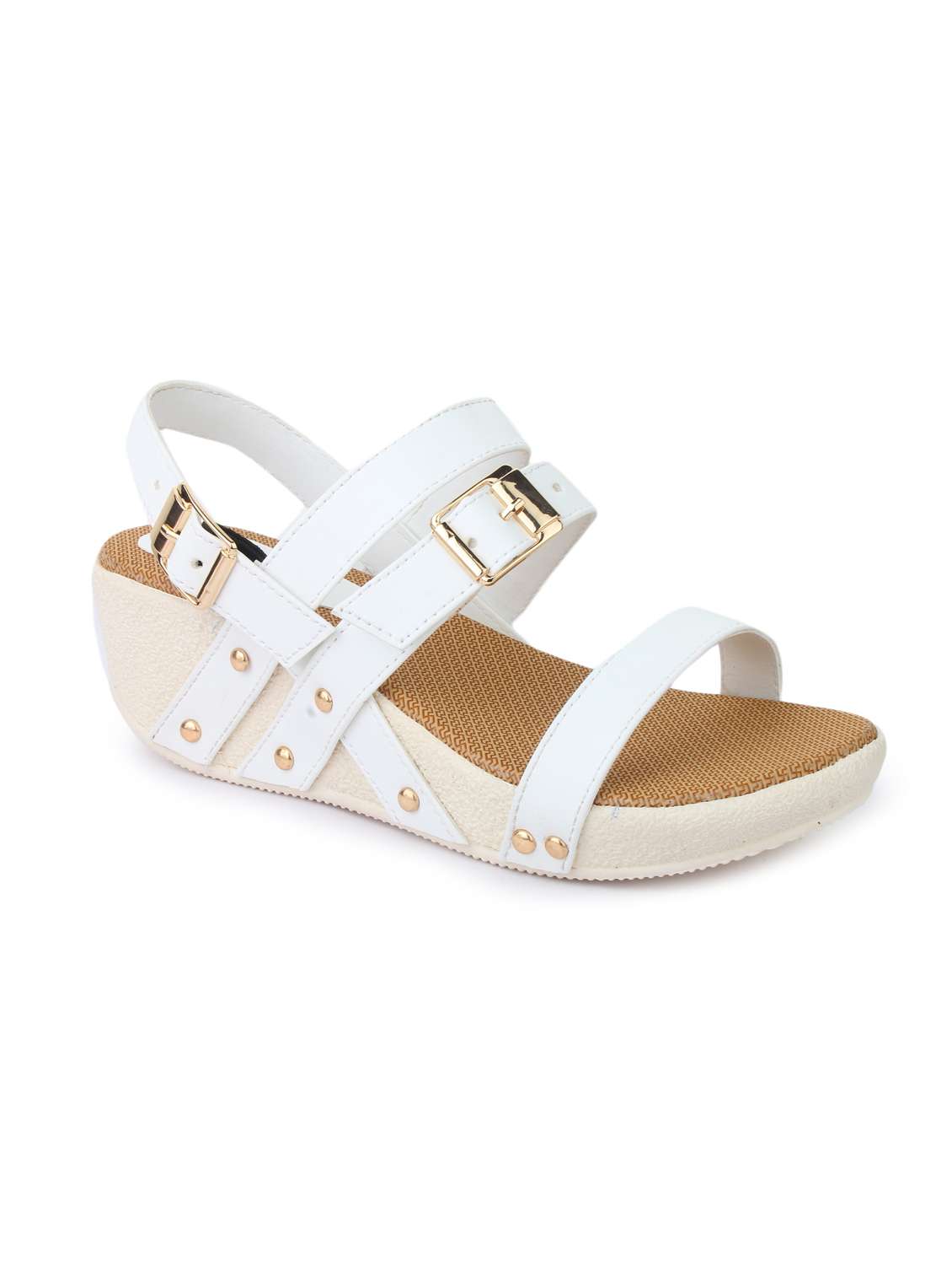white synthetic wedge