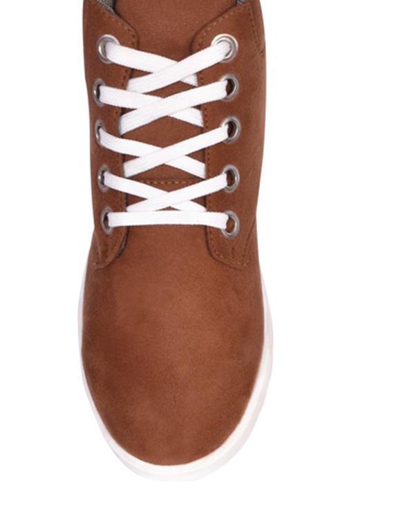 brown suede lace up sneakers - 12312424 - Standard Image - 2