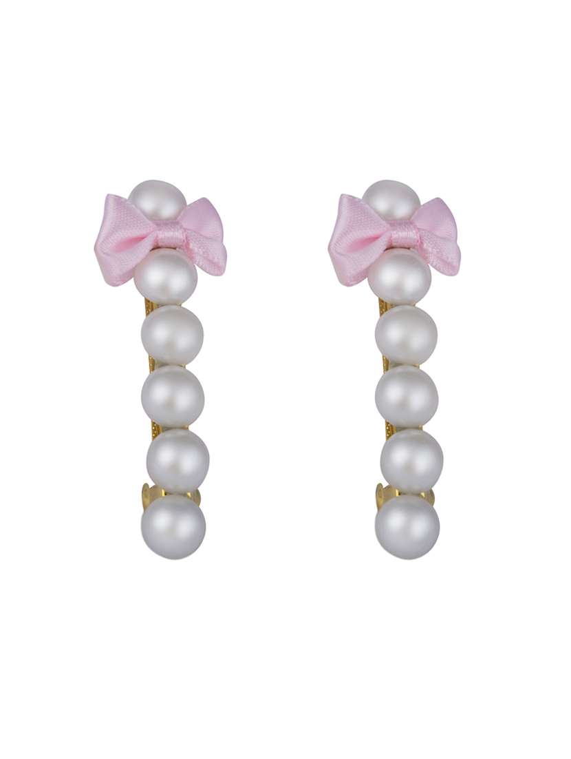 white metal hair pin (set of 2)