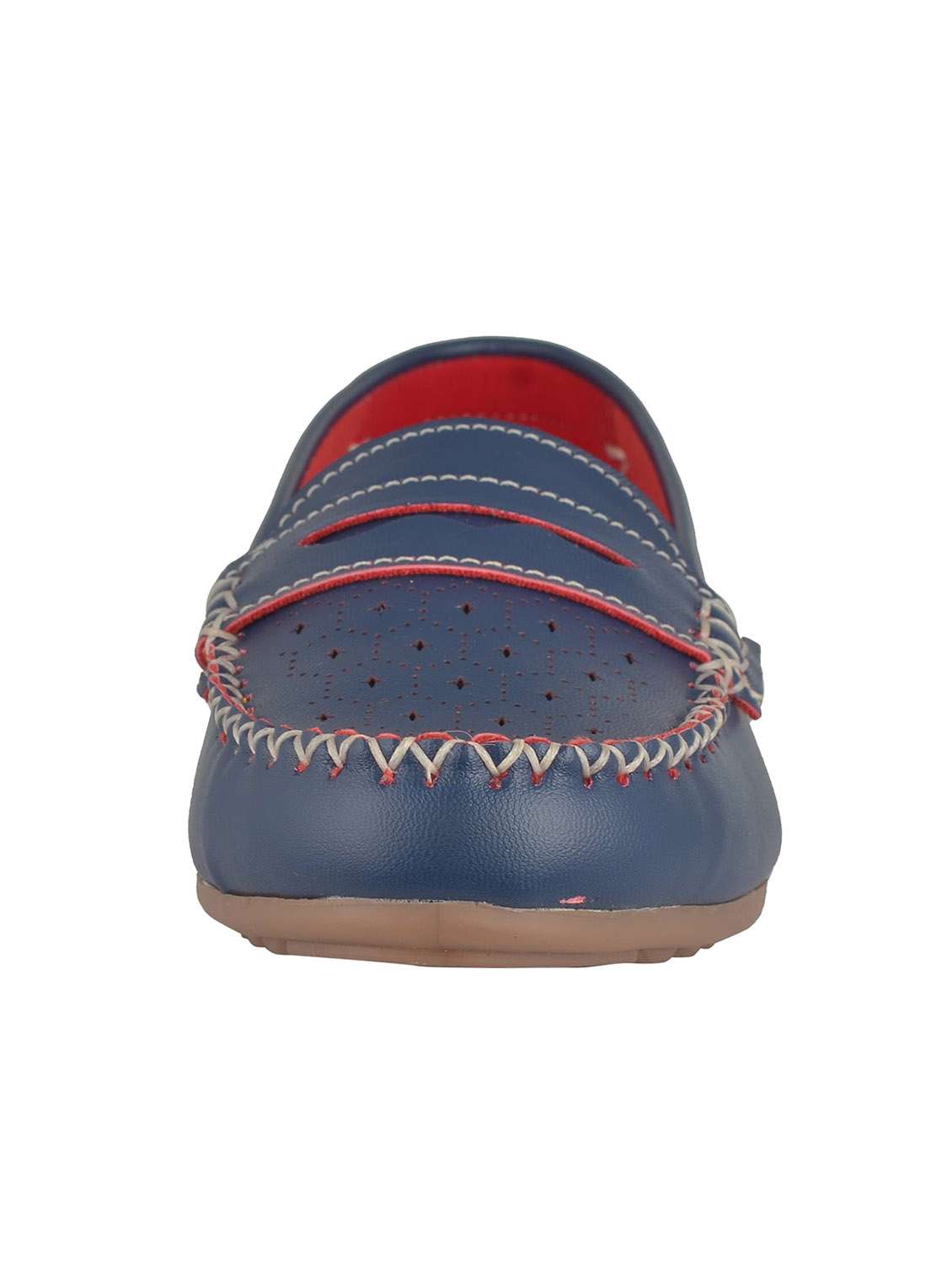 blue pu slip on loafers - 12326571 - Standard Image - 2