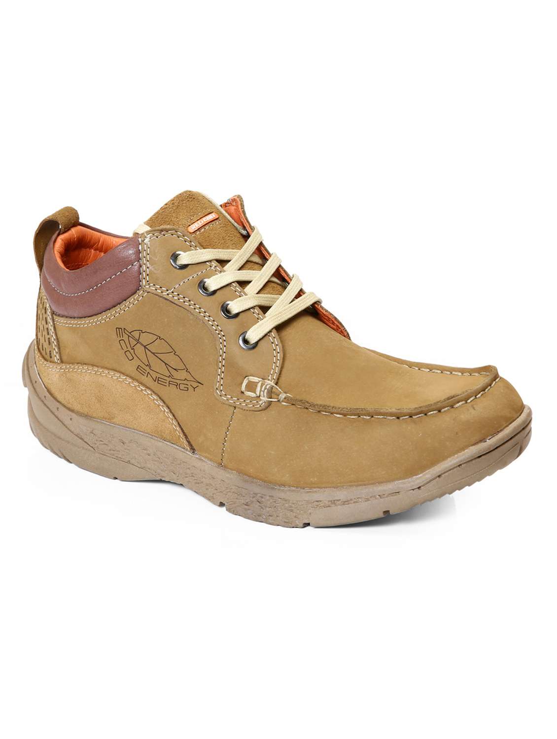 brown lace up hiking boots