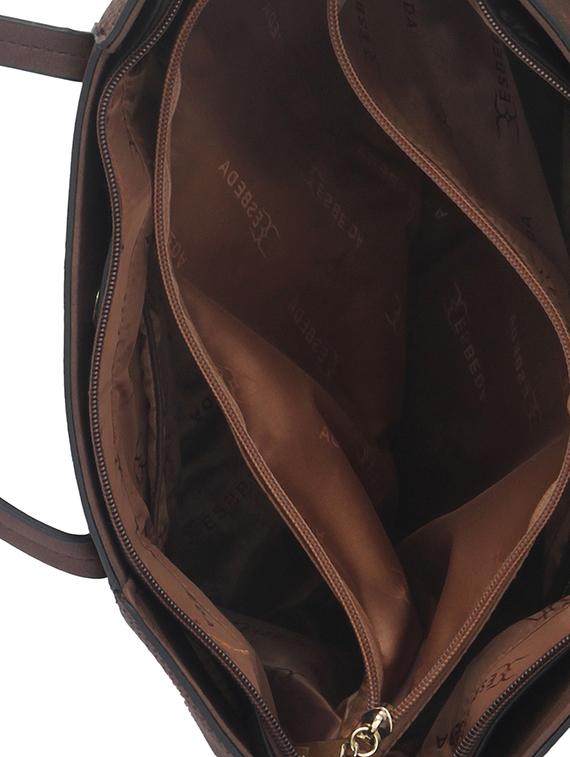 brown synthetic leather handbag - 12345644 - Standard Image - 2