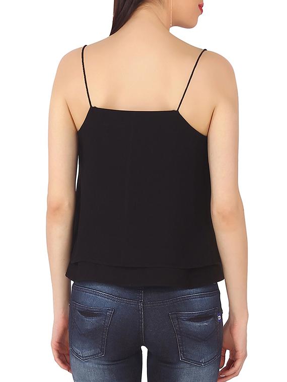 overlay cami neck top - 12350364 - Standard Image - 2