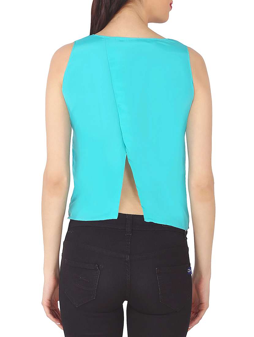 overlay back crop top - 12365072 - Standard Image - 2